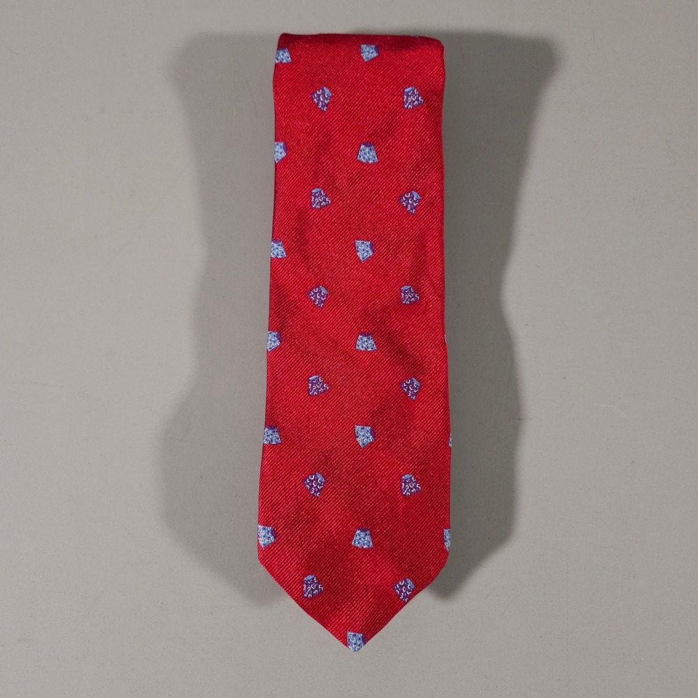 Brooks Brothers Necktie Mens OS Red Boxer Shorts Pattern Silk Makers Merchants